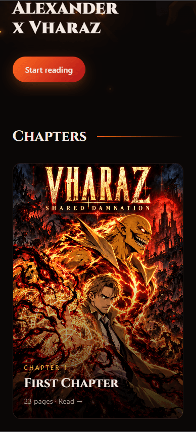 Alexander x Vharaz - Dark Fantasy Webcomic – mobil nézet